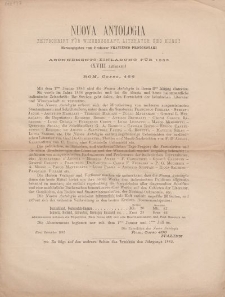 Nuova Antologia [ulotka wydawnicza]