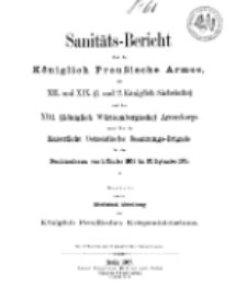 Sanitäts-Bericht über die Königlich Preussische Armee, 1904-1905