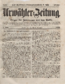 Urwähler-Zeitung : Organ für Jedermann aus dem Volke, Sonntag, 12. September 1852, Nr. 214.