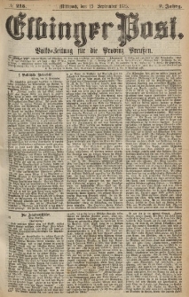 Elbinger Post, Nr.215 Mittwoch 15 September 1875, 2 Jh