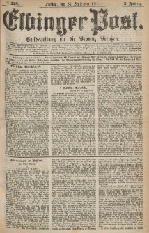Elbinger Post, Nr.223 Freitag 24 September 1875, 2 Jh