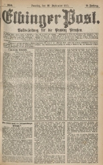 Elbinger Post, Nr.225 Sonntag 26 September 1875, 2 Jh