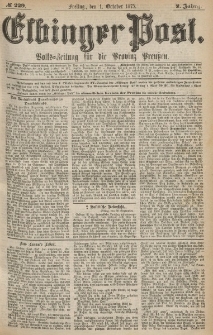 Elbinger Post, Nr.229 Freitag 1 October 1875, 2 Jh