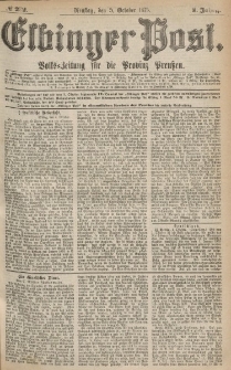 Elbinger Post, Nr.232 Dienstag 5 October 1875, 2 Jh