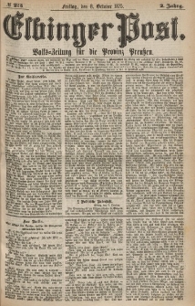 Elbinger Post, Nr.235 Freitag 8 October 1875, 2 Jh