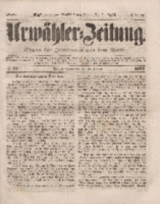 Urwähler-Zeitung : Organ für Jedermann aus dem Volke, Sonnabend, 22. Januar 1853, Nr. 18.