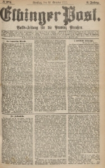 Elbinger Post, Nr.238 Dienstag 12 October 1875, 2 Jh