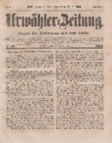 Urwähler-Zeitung : Organ für Jedermann aus dem Volke, Sonntag, 27. Februar 1853, Nr. 49.
