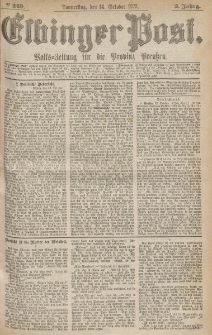 Elbinger Post, Nr.240 Donnerstag 14 October 1875, 2 Jh