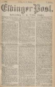 Elbinger Post, Nr.241 Freitag 15 October 1875, 2 Jh