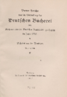 Vierter Bericht &uuml;ber die Verwaltung der Deutschen B&uuml;cherei des B&ouml;rsenvereins der Deutschen Buchh&auml;ndler, 1916