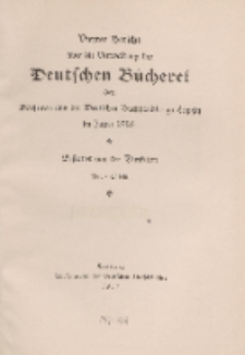 Vierter Bericht über die Verwaltung der Deutschen Bücherei des Börsenvereins der Deutschen Buchhändler, 1916