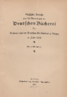Sechster Bericht über die Verwaltung der Deutschen Bücherei des Börsenvereins der Deutschen Buchhändler, 1918