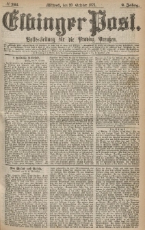 Elbinger Post, Nr.245 Mittwoch 20 October 1875, 2 Jh