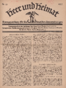 Heer und Heimat : Korrespondenz für die deutschen Armeezeitungen, 1917, Nr 21.
