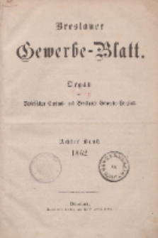 Breslauer Gewerbe-Blatt [...] (Inhalts-Verzeichnitz), 1862