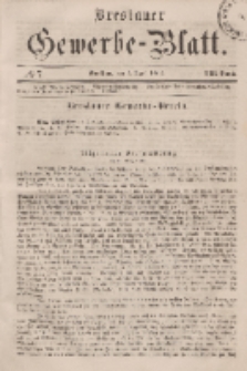 Breslauer Gewerbe-Blatt [...]. VIII. Band. 5. April, 1862, Nr. 7.