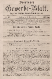 Breslauer Gewerbe-Blatt [...]. VIII. Band. 23. August, 1862, Nr. 17.