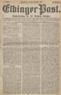 Elbinger Post, Nr.254 Sonnabend 30 October 1875, 2 Jh