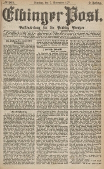 Elbinger Post, Nr.261 Sonntag 7 Nowember 1875, 2 Jh
