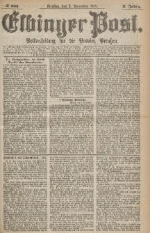 Elbinger Post, Nr.262 Dienstag 9 Nowember 1875, 2 Jh