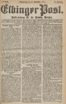Elbinger Post, Nr.264 Donnerstag 11 Nowember 1875, 2 Jh