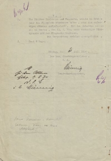 Korespondencja Magistratu w Elblągu (21.07.1934 r.)