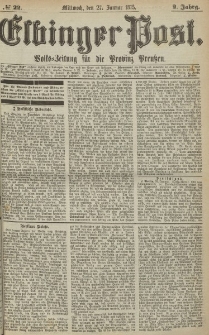 Elbinger Post, Nr. 22, Mittwoch 27 Januar 1875, 2 Jh