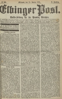 Elbinger Post, Nr. 22, Mittwoch 27 Januar 1875, 2 Jh