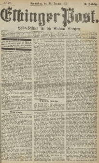 Elbinger Post, Nr. 23, Donnerstag 28 Januar 1875, 2 Jh