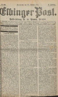 Elbinger Post, Nr. 25, Sonnabend 30 Januar 1875, 2 Jh