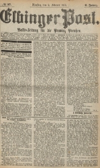 Elbinger Post, Nr. 27, Dienstag 2 Februar 1875, 2 Jh