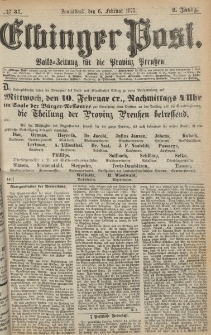 Elbinger Post, Nr. 31, Sonnabend 6 Februar 1875, 2 Jh
