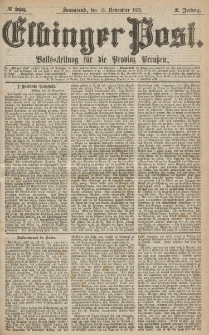 Elbinger Post, Nr.266 Sonnabend 13 Nowember 1875, 2 Jh