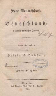 Neue Monatsschrift für Deutschland, Historisch-Politischen Inhalts, 1823, Bd. 12.