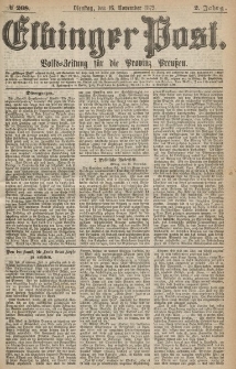 Elbinger Post, Nr.268 Dienstag 16 Nowember 1875, 2 Jh
