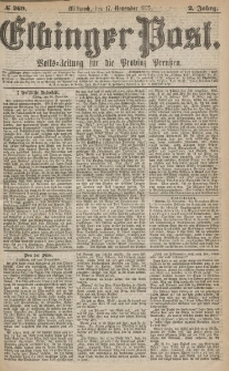 Elbinger Post, Nr.269 Mittwoch 17 Nowember 1875, 2 Jh