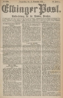 Elbinger Post, Nr.270 Donnerstag 18 Nowember 1875, 2 Jh