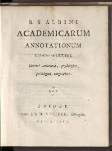 Academicae Annotationes... T. 3.