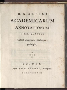 Academicae Annotationes... T. 4.