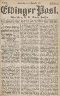 Elbinger Post, Nr.278 Sonnabend 27 Nowember 1875, 2 Jh