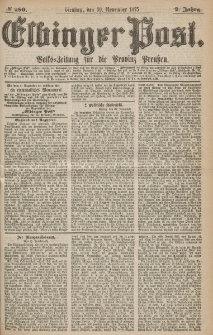 Elbinger Post, Nr.280 Dienstag 30 Nowember 1875, 2 Jh