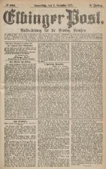 Elbinger Post, Nr.282 Donnerstag 2 Dezember 1875, 2 Jh