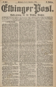 Elbinger Post, Nr.287 Mittwoch 8 Dezember 1875, 2 Jh