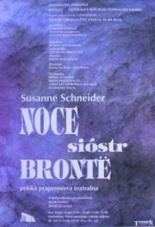 Noce sióstr Brontë - afisz teatralny