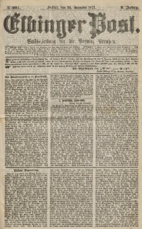Elbinger Post, Nr.301 Freitaf 24 Dezember 1875, 2 Jh