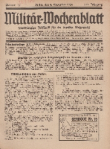 Militär-Wochenblatt : unabhängige Zeitschrift für die deutsche Wehrmacht, 111. Jahrgang, 4. November 1926, Nr 17.