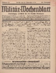Militär-Wochenblatt : unabhängige Zeitschrift für die deutsche Wehrmacht, 111. Jahrgang, 25. November 1926, Nr 20.