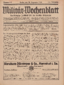 Militär-Wochenblatt : unabhängige Zeitschrift für die deutsche Wehrmacht, 111. Jahrgang, 18. Dezember 1926, Nr 23.