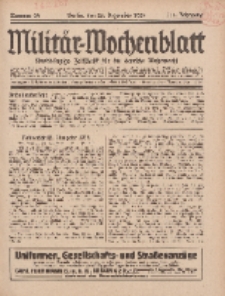 Militär-Wochenblatt : unabhängige Zeitschrift für die deutsche Wehrmacht, 111. Jahrgang, 25. Dezember 1926, Nr 24.